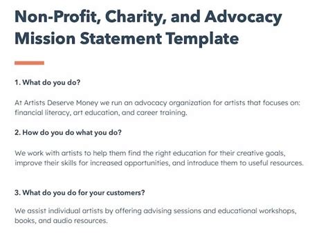vision and mission of charity foundation examples|Best Mission Statements Examples (Non.